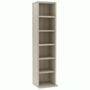 Helloshop26 - Armoire à CD bois d'ingénierie avec 6 compartiments ouverts 21 x 20 x 88 cm style moderne chêne sonoma 02_0047645 - vert Bois massif