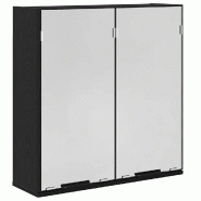 Helloshop26 - Armoire miroir rectangulaire moderne salle de bain 64 x 20 x 67 cm grand espace de rangement en bois d'ingénierie 02_0051807 - Bois mas