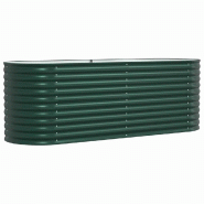 Helloshop26 - Jardinière surélevée minimaliste pour jardin terrasse 240 x 80 x 81 cm en acier vert 02_0058904 - vert acier 3000240840678