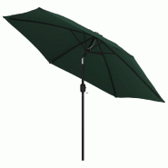 Helloshop26 - Parasol meuble de jardin en porte-à-faux 3 m vert 02_0008601 - vert acier 3000458847766