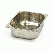 Maxima Récipient gastronorm - 1/2 GN - profondeur 10 cm - acier inoxydable - perforé – 32.5 × 26.5 × 10 cm - AKS-09367612