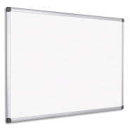 Pergamy tableau blanc laqué magnétique, cadre aluminium, format : l120 x h180 cm