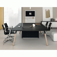 Table de réunion Altare - piètement bois massif - moderne - grande taille - 248x124 / 328x164 cm Table de réunion Altare - piètement bois massif - moderne - grande taille - 248x124 / 328x164 cm