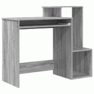 VidaXL Bureau Gris Sonoma 106 x 41 x 88.5 cm Bois d'ingénierie Modèle Riviera Évasion - 869471