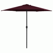 VidaXL Parasol de jardin et mât en aluminium 270x246 cm rouge bordeaux Modèle Soleil Orion Prime Plus - 47348