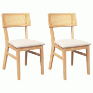 Chaises à manger coussins 2 pcs bois massif caoutchouc Modèle Oslo - 4102463