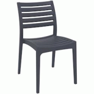 Décoshop26 - Chaise de jardin en plastique design simple empilable gris 10_0000688 - gris 3000748269605 Décoshop26 - Chaise de jardin en plastique design simple empilable gris 10_0000688 - gris 3000748269605