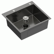 Évier sous plan en acier inoxydable AISI 304, 195 x 540 x 490 mm | Gasfrit - gris APK_GFYL13
