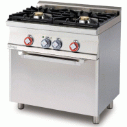 Fourneau mixte - 2 feux à gaz - sur four électrique GN1/1 - 80 cm | MagicLotus 600