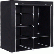 Helloshop26 - Armoire de rangement vêtements penderie dressing toile porte manteau 170 cm 2 colonnes 12_0000194 - métal 3000106158985 Helloshop26 - Armoire de rangement vêtements penderie dressing toile porte manteau 170 cm 2 colonnes 12_0000194 - métal 3000106158985