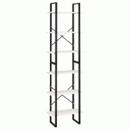 Helloshop26 - Étagère de rangement 60 x 30 x 210 cm bois de pin massif blanc 02_0000627 - 3000069551533