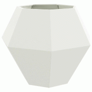 Helloshop26 - Jardinière rectangulaire extérieure design classique 100 x 100 x 80 cm en acier blanc 02_0053092 - blanc acier 3000237754186