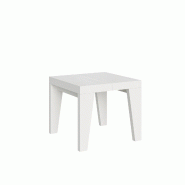 Itamoby Table extensible 90x90/246 cm Naxy Frêne Blanc - blanc VETANAXY90244-BF