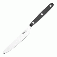 Lot de 12 couteaux de table inox (L)223 mm avec manche plastique noir, TAVERNA