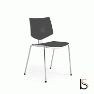 Lot de 2 chaises polyvalentes Loola - Mobel Linea. - Anthracite_0