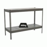 PROREGAL Étagère pour charges lourdes MINI METAL YETI TWO | HxLxP 90x120x45cm | Charge du compartiment 400kg | Gris - gris métal PR_RS145-04 PROREGAL Étagère pour charges lourdes MINI METAL YETI TWO | HxLxP 90x120x45cm | Charge du compartiment 400kg | Gris - gris métal PR_RS145-04