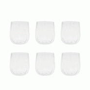 Aulica Verres à eau vagues - lot de 6 - transparent 228201 Aulica Verres à eau vagues - lot de 6 - transparent 228201