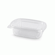 Barquette fraîcheur NOVABOX en RPET transparent 750 ml avec couvercle à charnière - Salade & vente à emporter - Pack été 2 cartons - Lot de 1000 Barquette fraîcheur NOVABOX en RPET transparent 750 ml avec couvercle à charnière - Salade & vente à emporter - Pack été 2 cartons - Lot de 1000