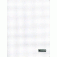 Calligraphe Lot de 10 Cahier Ligne 8000 24x32, 48p./24 feuilles 90 g/m² piquées, couv. PP incolore, quadrillé 5x5 - 3210330181806
