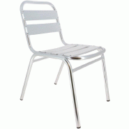 Chaise de restaurant Bruxelles en tube aluminium anodisé Valero