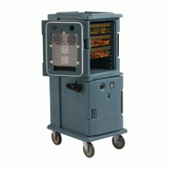 Chariot électrique isotherme chauffant 114 Litres, 8 x GN 1/1, en polyéthylène haute résistance bleu ardoise, 500 W, 220 V - MON_0