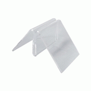 Clip porte-menu transparent - 50mm - PMMA