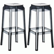 Décoshop26 - Lot de 2 tabourets de bar intérieur ou exterieur design moderne plastique noir transparent 10_0004150 - noir 3000251958423 Décoshop26 - Lot de 2 tabourets de bar intérieur ou exterieur design moderne plastique noir transparent 10_0004150 - noir 3000251958423