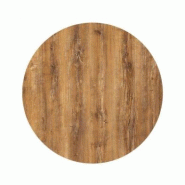 Emh Plateau de table professionnel rond Ø60 cm – finition bois Atacama – stratifié moulé - noir BISPLATD60BOISATACAM