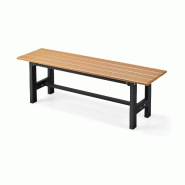 Helloshop26 - Banc de jardin pour 2 personnes 120 x 36 x 40,5 cm antirouille ergonomique design élégant en hdpe marron 20_0010557 - marron 300022623