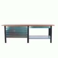 PROREGAL Etabli BUFFALO WOOD avec 6x Tiroir| HxLxP 86,5x210x75cm | Capacité de Charge 1000kg | Anthracite - noir métal PR_RS157-81 PROREGAL Etabli BUFFALO WOOD avec 6x Tiroir| HxLxP 86,5x210x75cm | Capacité de Charge 1000kg | Anthracite - noir métal PR_RS157-81
