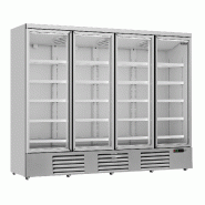 Réfrigérateur pro 4 portes en verre vitrine murale superette - P7455.2210