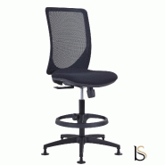 Tabouret avec dossier résille ELLY - Noir, Non