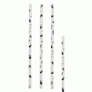 VASCELLA Pailles papier décor sport ø 6 x 200 mm (2400 unités) - noir papier V123211 VASCELLA Pailles papier décor sport ø 6 x 200 mm (2400 unités) - noir papier V123211