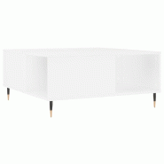 VidaXL Table basse blanc 80x80x36,5 cm bois d'ingénierie Modèle Flex Panorama Modern - 830772
