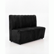 Banquette de restaurant CHR Prestige noire - 160 cm – coutures verticales – velours Casino Elastron – France Mobilier CHR - noir 3760326529070 Banquette de restaurant CHR Prestige noire - 160 cm – coutures verticales – velours Casino Elastron – France Mobilier CHR - noir 3760326529070
