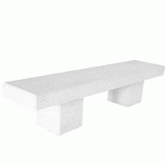 Banquette urbaine TOLEDO en béton blanc granite 200 cm