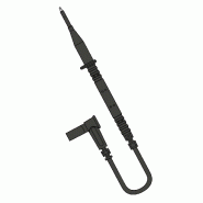 CHAUVIN ARNOUX - Cordon PVC à pointe de touche noire pour VAT/DDT - Fiche femelle coudée 4mm isolée - 0.9 m - 1000V CAT III - 600V CAT IV - pour séries CA 74x/xN, CA 76x/xN