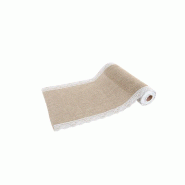 Chemin de table jute avec dentelle 29cm x 5m