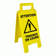Chevalet jaune attention travaux