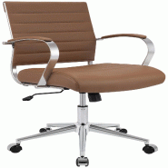 CLP Chaise de bureau Oakland Véritable cuir HBT: 90x57x62 cm Marron clair Véritable cuir - marron cuir 316988