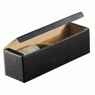 Coffret 1 bouteille carton noir 34x9x9cm - par 100