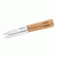 Couteaux de cuisine Opinel No 112, 2 pièces, inoxydable, hêtre, aspect naturel - multi-matériau 3123840012235