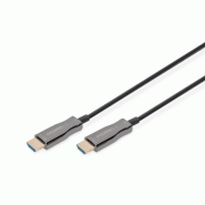 DIGITUS Câble de fibre optique hybride HDMI AOC, UHD 4K, 20 m, HDMI - HDMI, 20 m, noir - noir 4016032462057