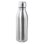 Gourde en aluminium - forme bouteille - 550 ml - couleur argentée - poids 88 g Gourde en aluminium - forme bouteille - 550 ml - couleur argentée - poids 88 g