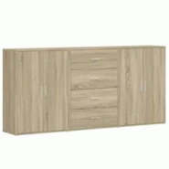 Helloshop26 - Buffet bahut commode armoire meuble de rangement organisateur cuisine salle de séjour salons 3 pcs sonoma 60 x 31 x 84 02_0037096 - 300 Helloshop26 - Buffet bahut commode armoire meuble de rangement organisateur cuisine salle de séjour salons 3 pcs sonoma 60 x 31 x 84 02_0037096 - 300