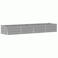 Helloshop26 - Jardinière moderne design industriel 320 x 80 x 45 cm usage intérieur extérieur en acier gris clair 02_0059191 - gris acier 300024099