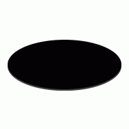 Oviala Business Plateau de table ronde 60 cm 4 places noir - noir métal 114923