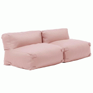 Oviala Business Salon de jardin modulable 2 places rose poudré - rose polyester 115040