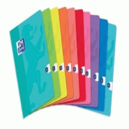 Oxford Lot de 15 Cahier Color Life piqué 17x22, 48p./24 feuilles 90g/m², Séyès, coloris assortis (10) - 3020122873037