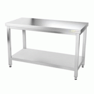 Table de travail en inox 1400 x 600 mm PREMIUM / GOLDINOX - gris 3701770802760 Table de travail en inox 1400 x 600 mm PREMIUM / GOLDINOX - gris 3701770802760